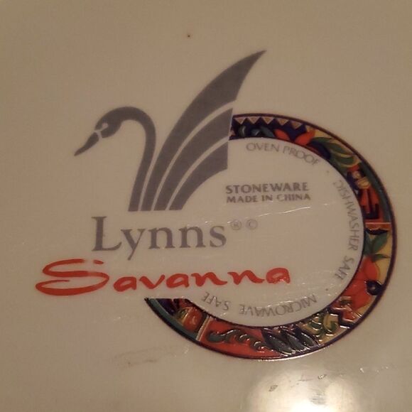 Lynns Stoneware Savanna Rim Dinner Plate 10 5/8" - Picture 7 of 7